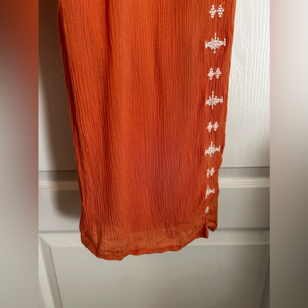 Sincerely Jules Jumpsuit women’s XS orange white NWT - Picture 4 of 14
